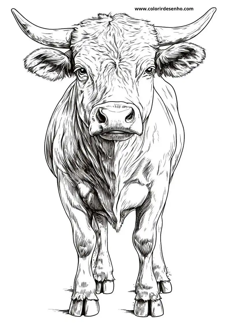 Bull Coloring Pages 1