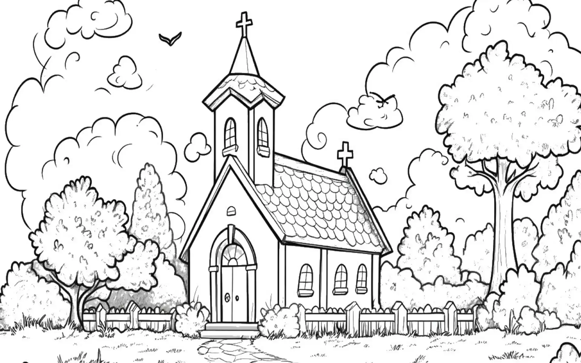 Free Coloring Pages 16 Church20374