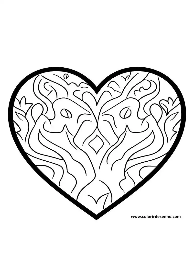 Printable Heart Coloring Pages 105