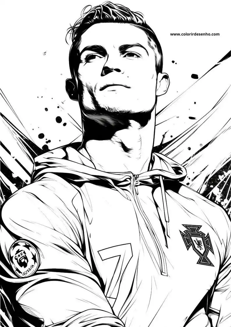 Cristiano Ronaldo Coloring Pages 7