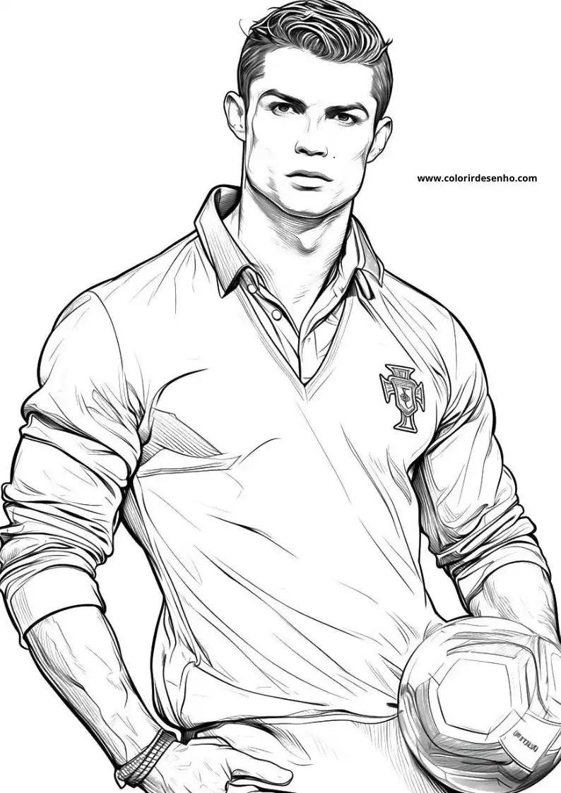 Printable Cristiano Ronaldo Coloring Pages 34