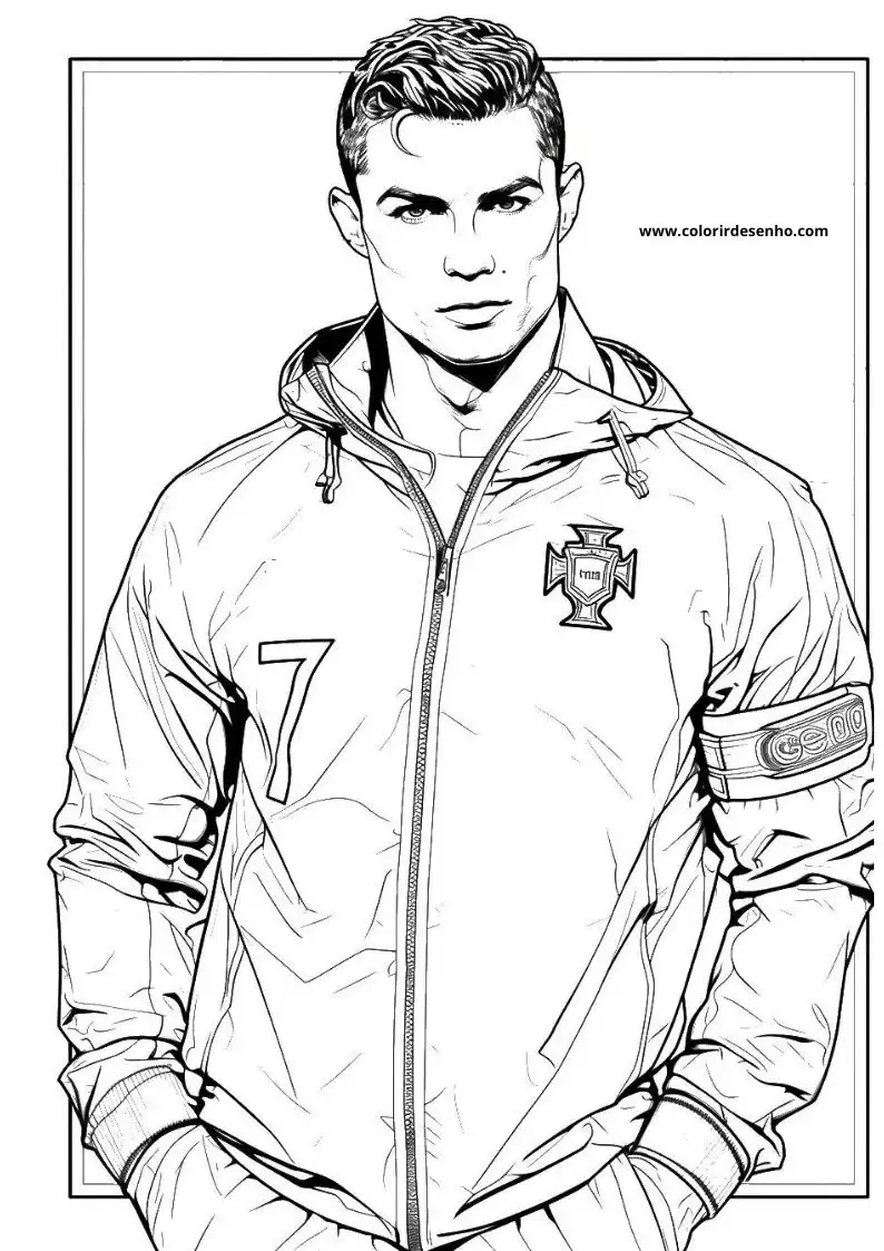 Printable Cristiano Ronaldo Coloring Pages 36