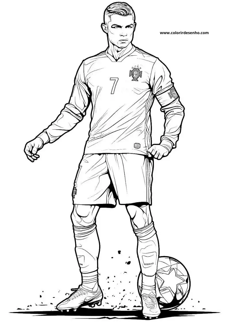 Printable Cristiano Ronaldo Coloring Pages 37