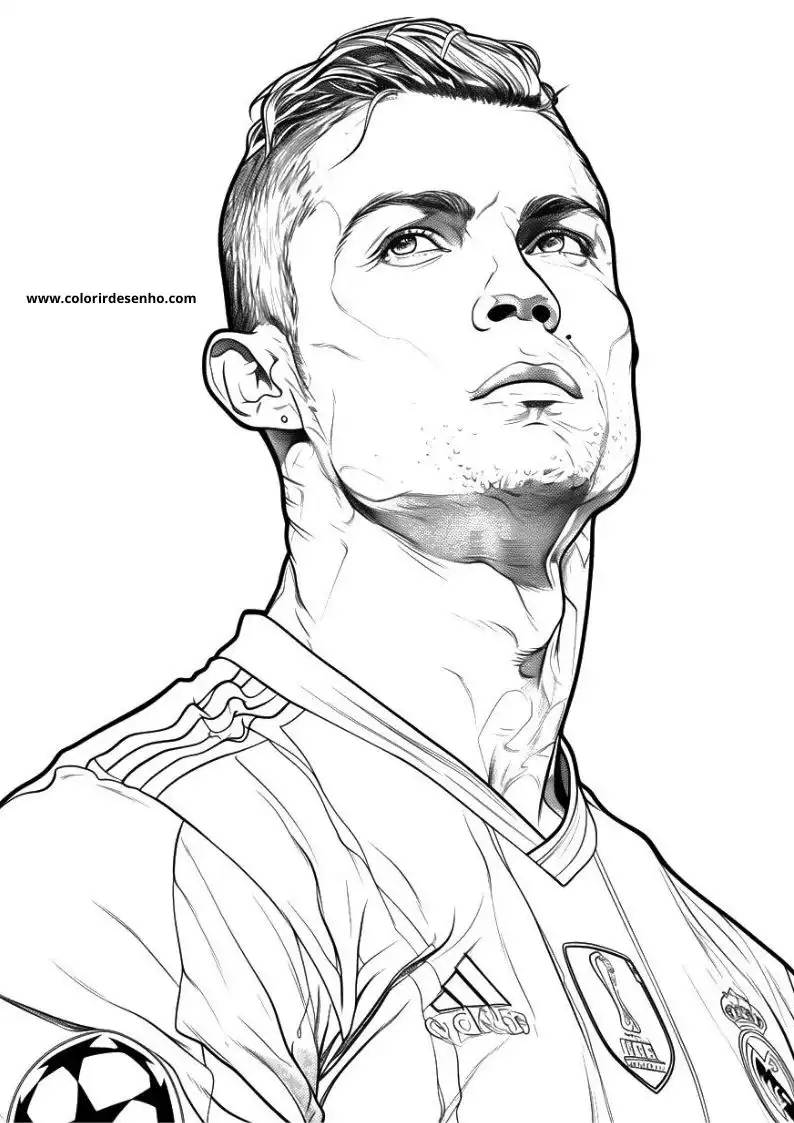 Printable Cristiano Ronaldo Coloring Pages 41