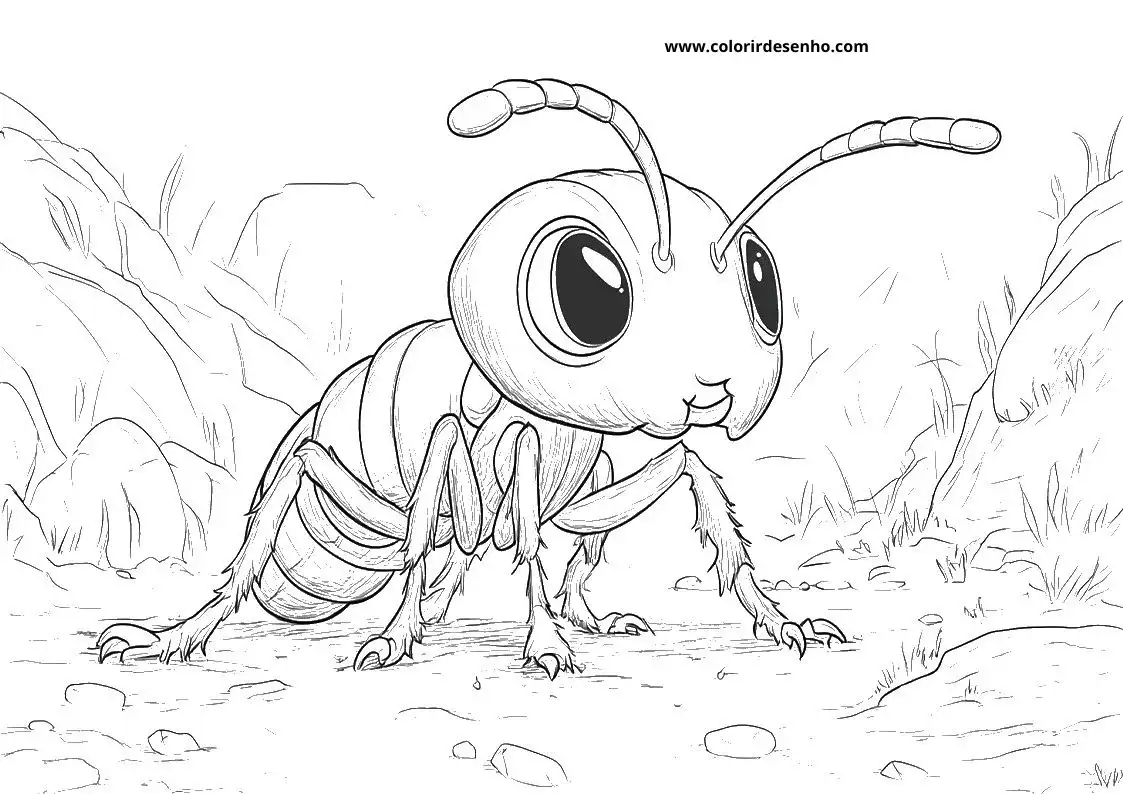 Ant Coloring Sheets 1