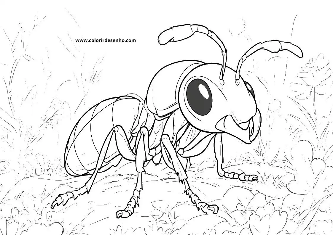 Printable Ant Coloring Pages 101