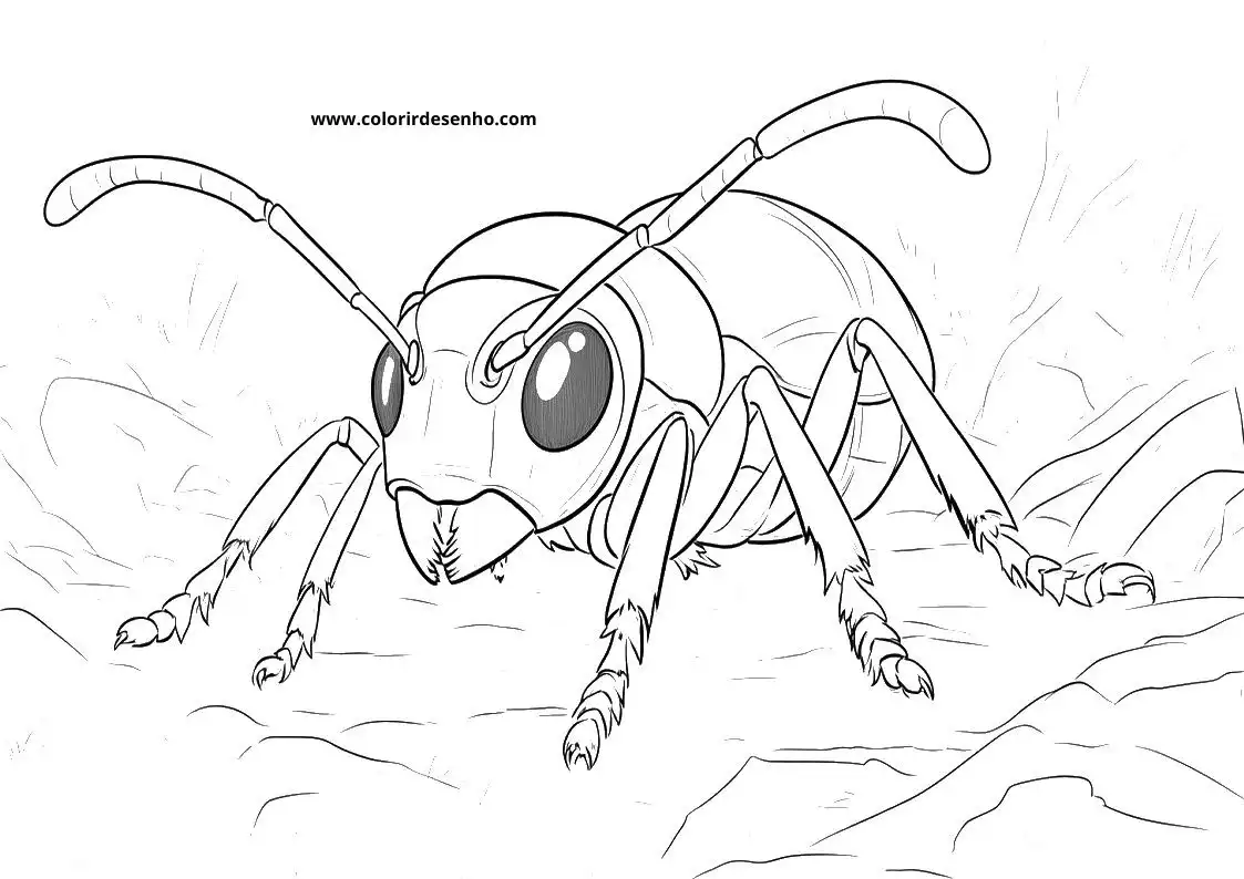 Printable Ant Coloring Pages 105