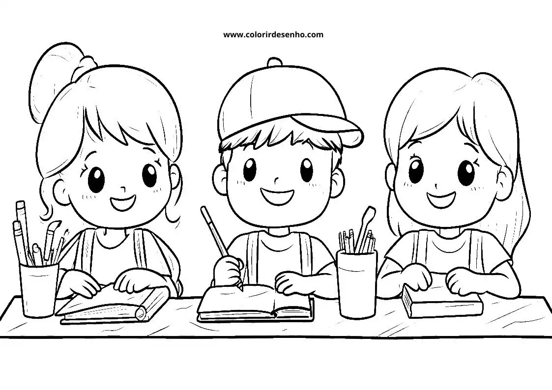 Printable School Coloring Pages 123