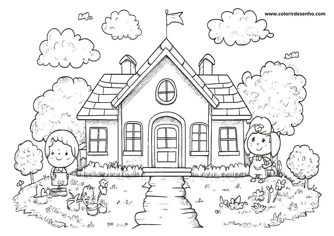 School Coloring Sheets 200