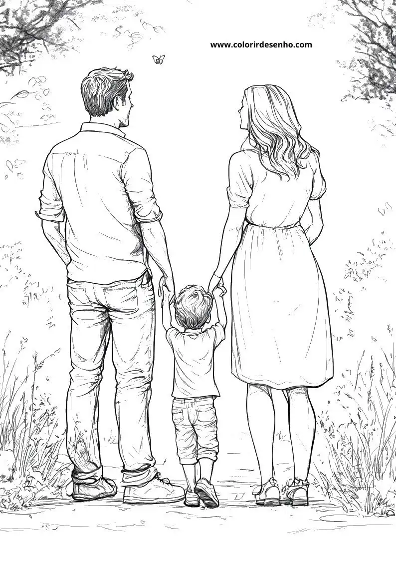 Printable Family Coloring Pages 129