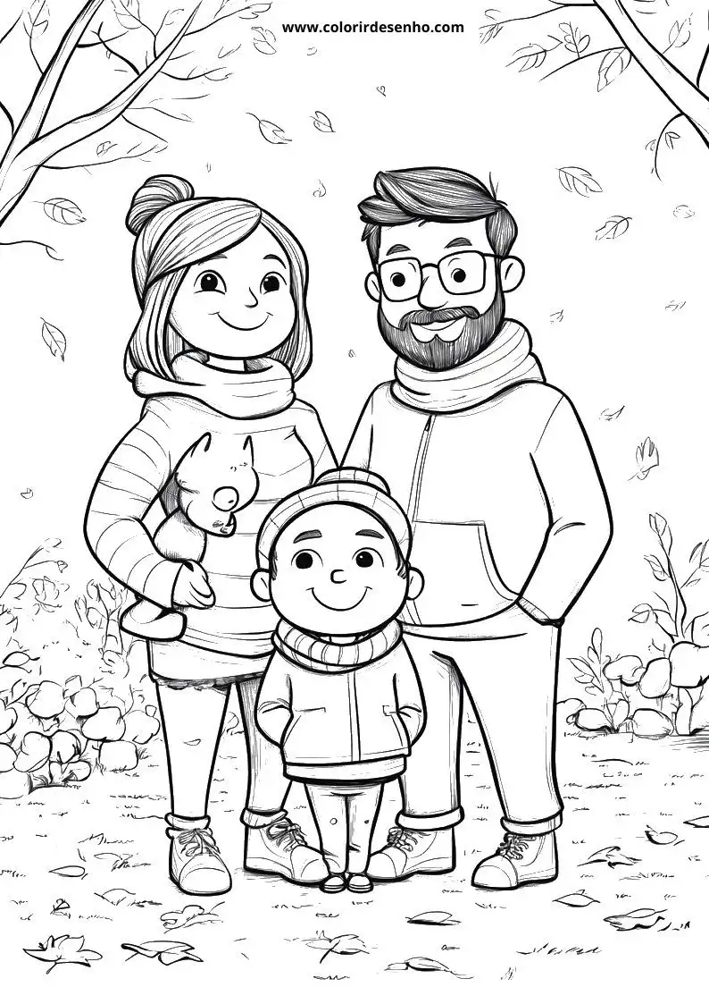 Family Coloring Sheets 204