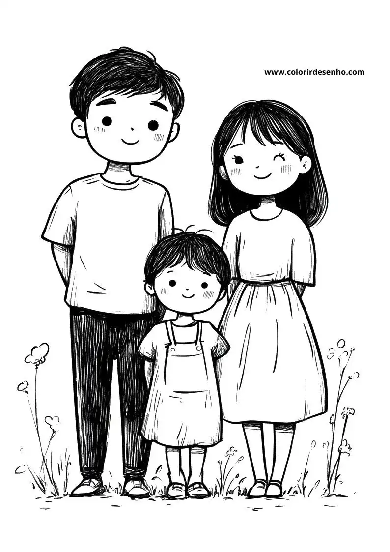 Family Coloring Sheets 206