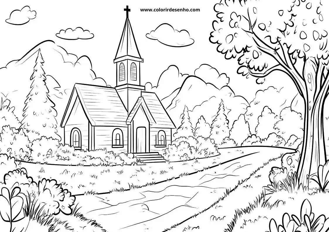 Church Coloring Pages 10