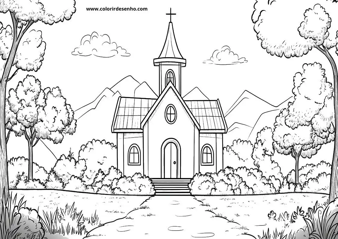 Church Coloring Pages 11