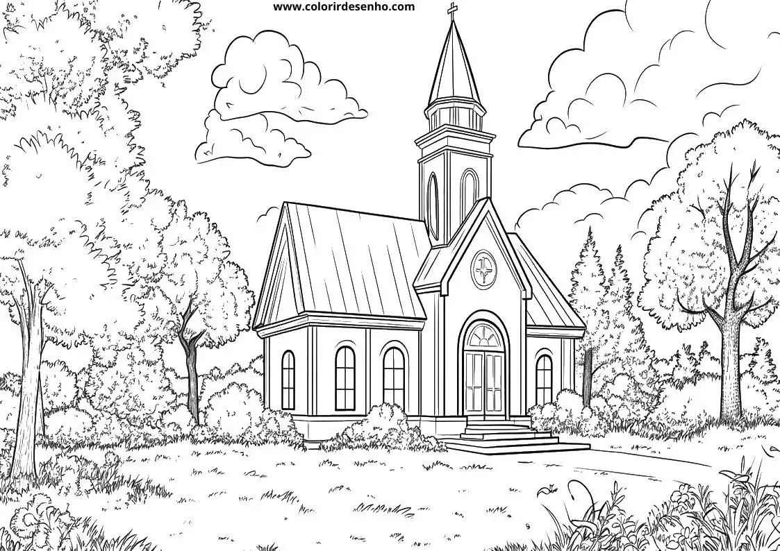 Church Coloring Pages 15