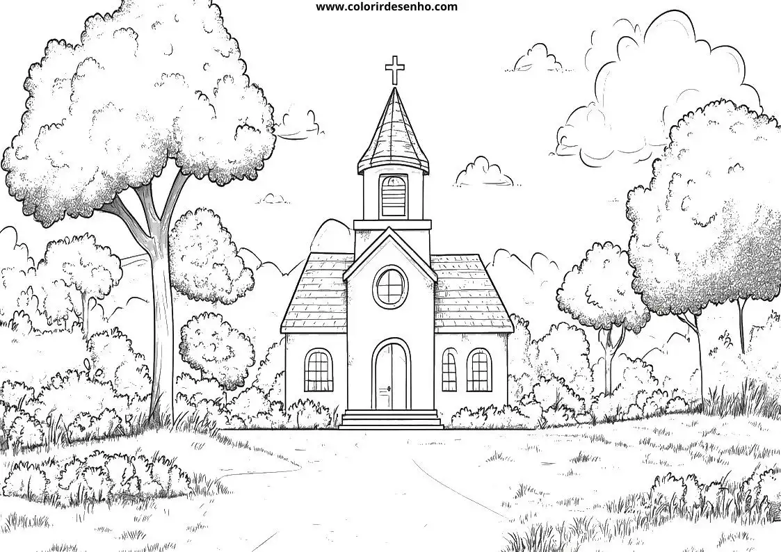 Church Coloring Pages 16