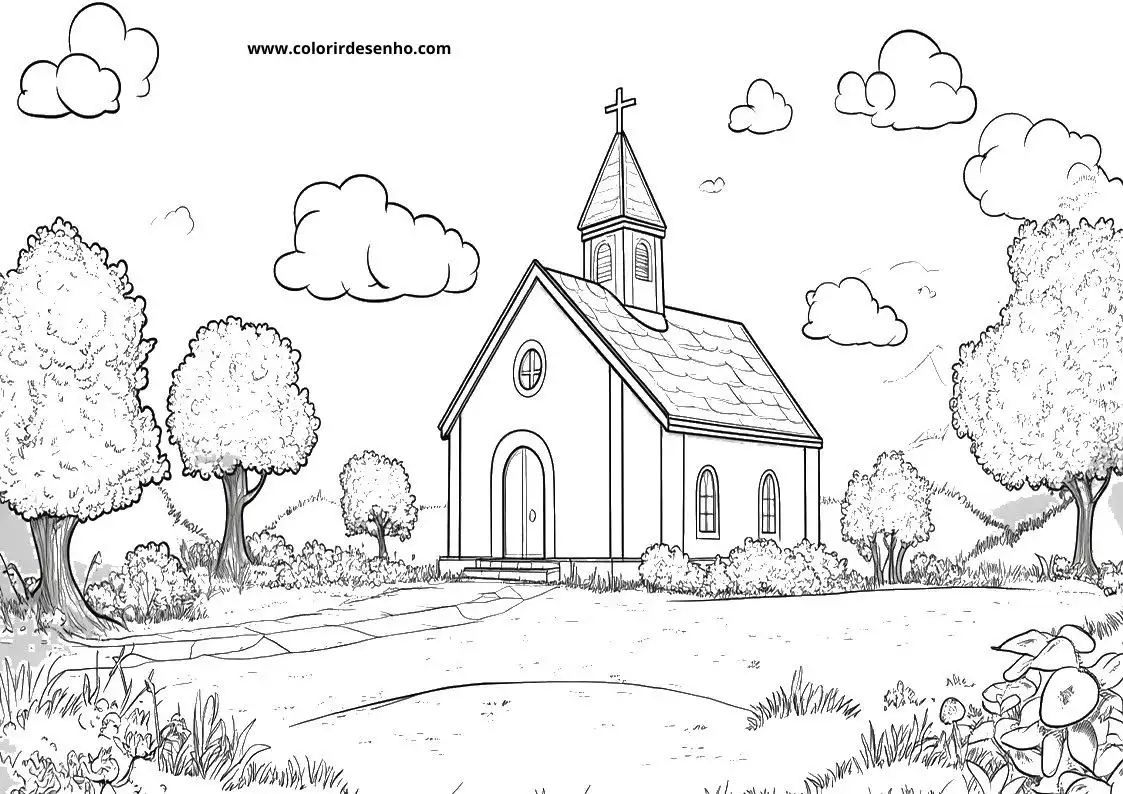 Church Coloring Pages 17