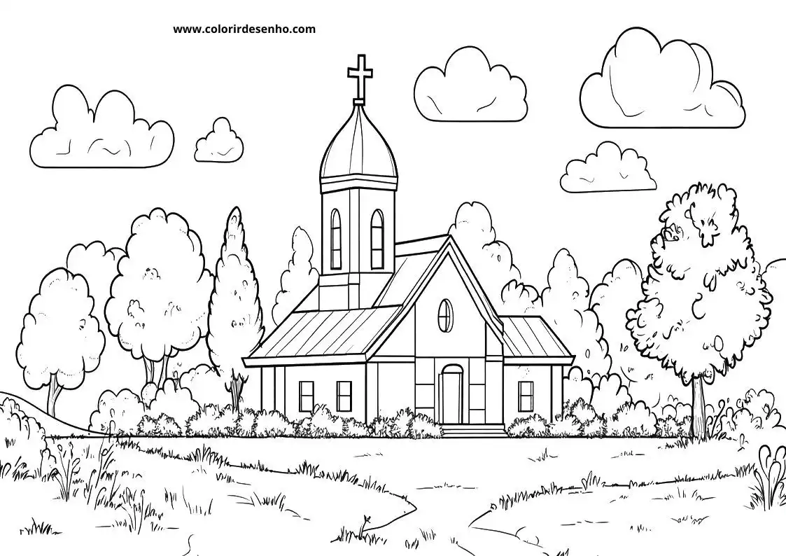 Church Coloring Pages 18