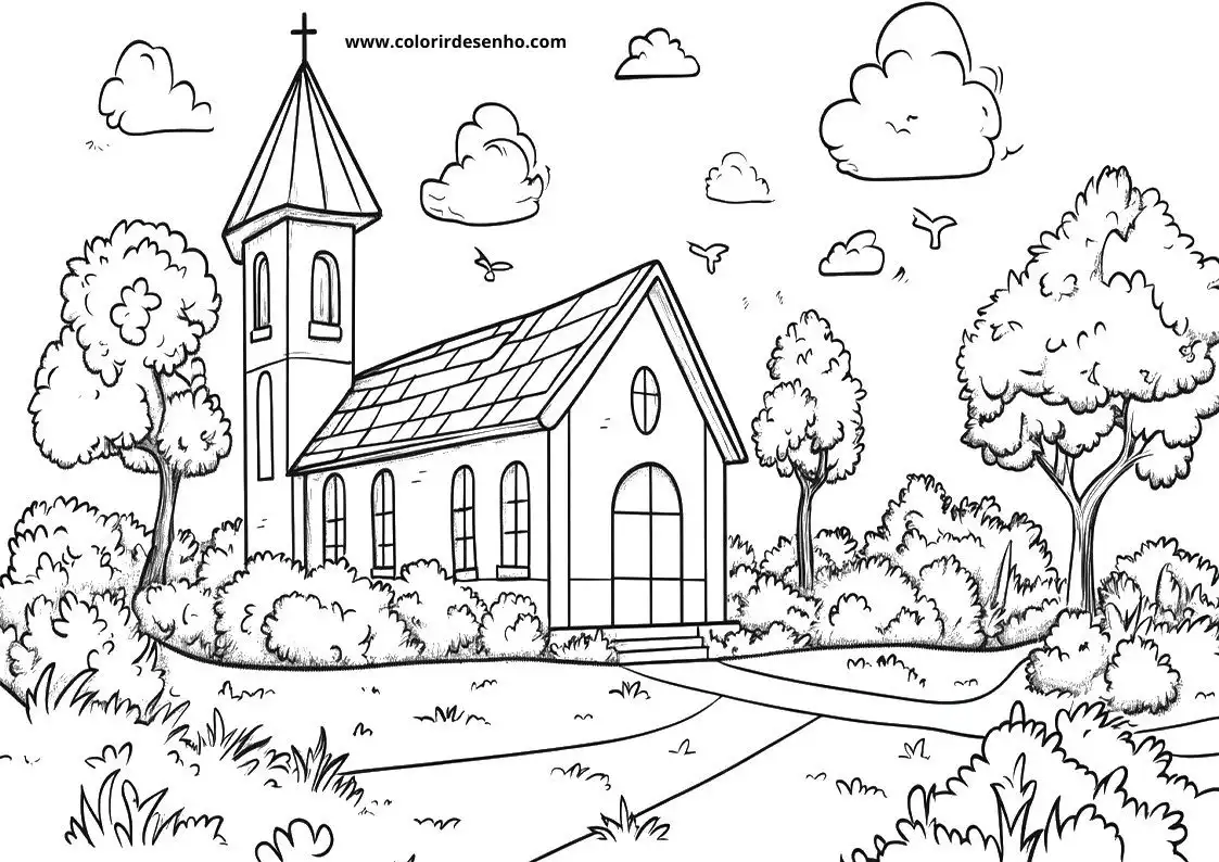 Church Coloring Pages 2