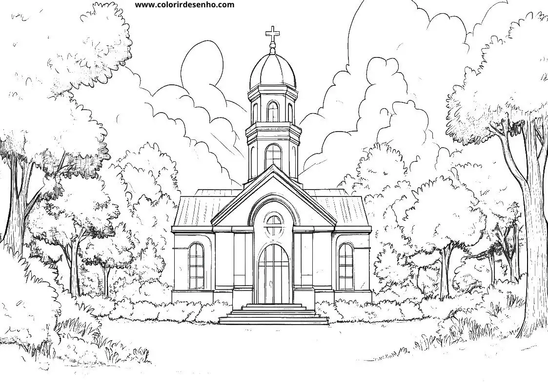 Church Coloring Pages 24