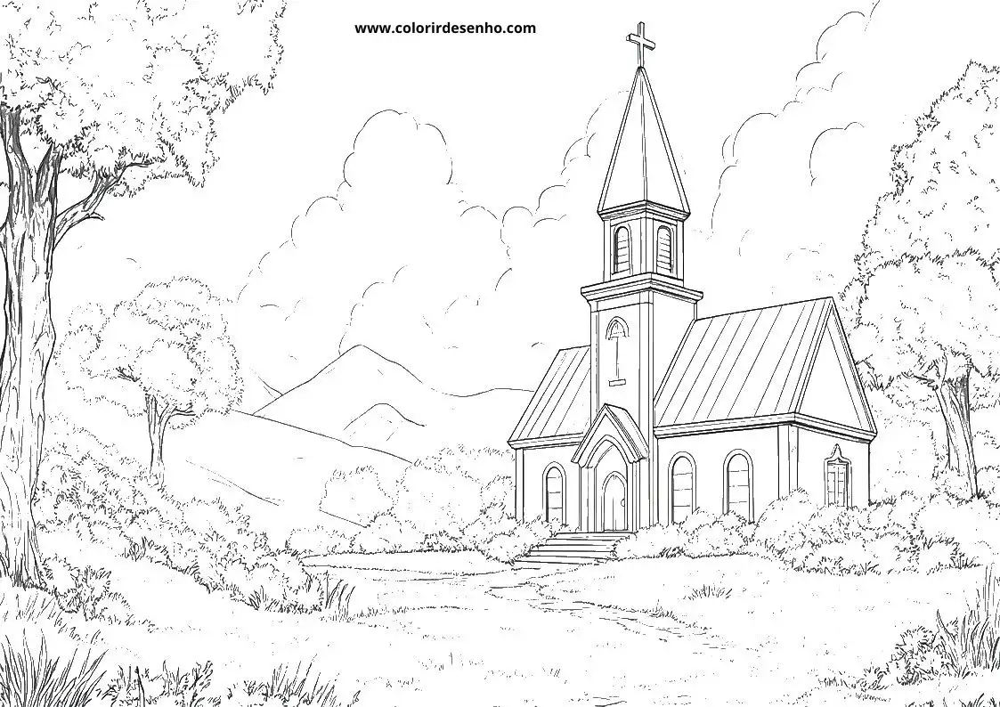 Church Coloring Pages 27