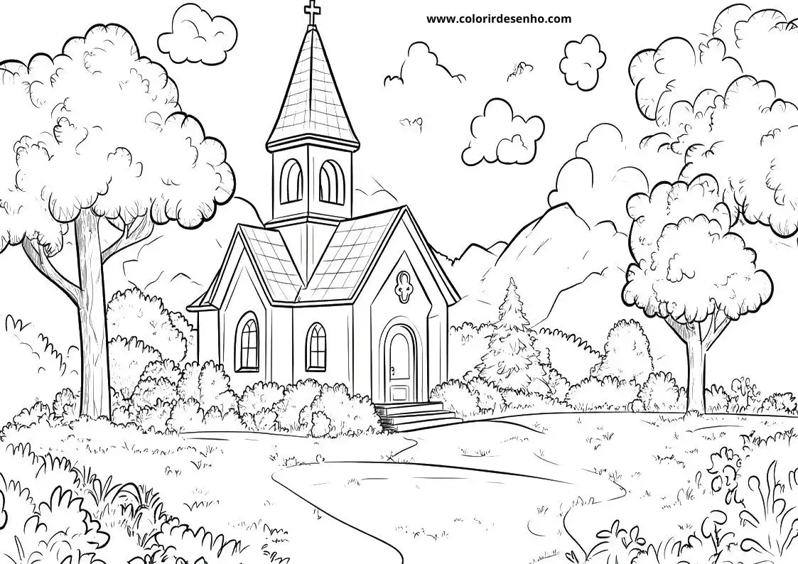 Church Coloring Pages 28