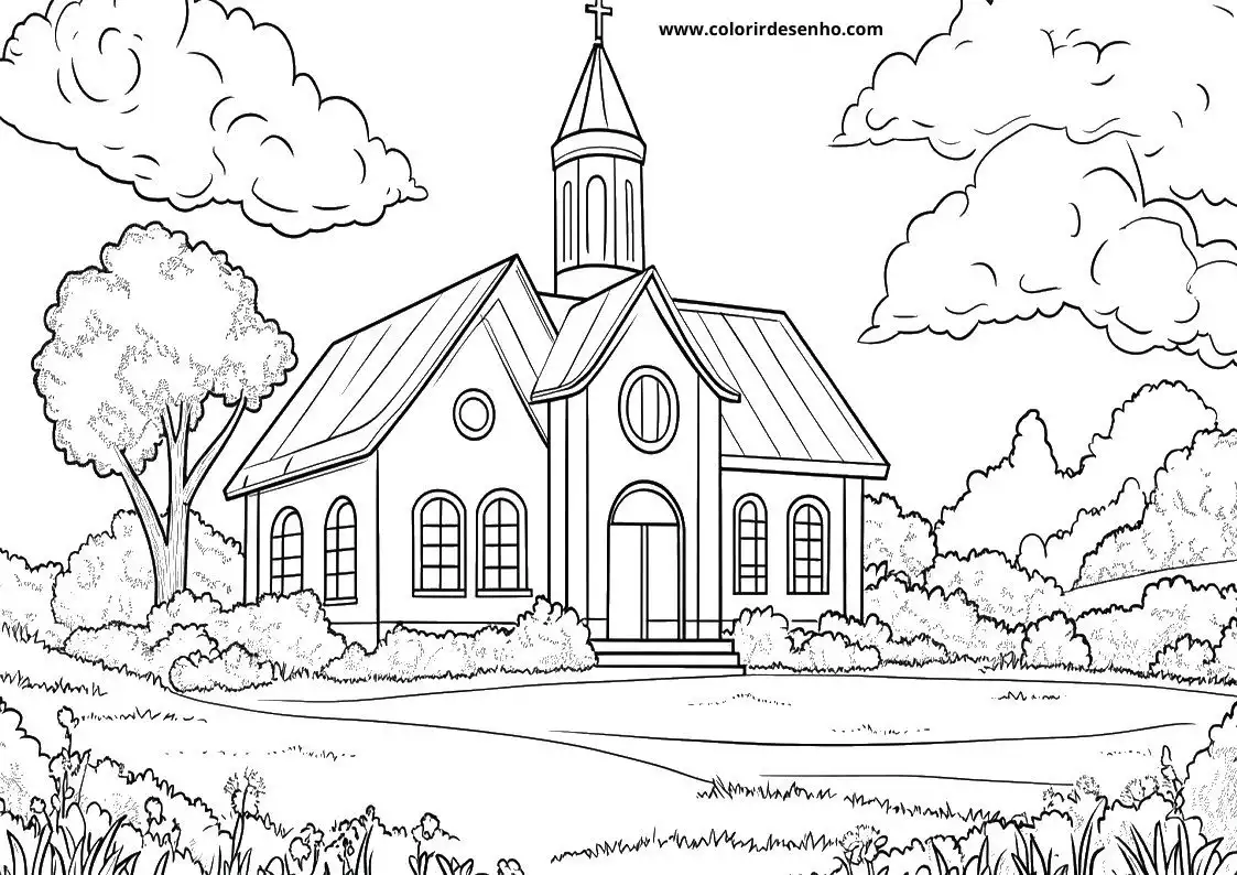 Church Coloring Pages 3