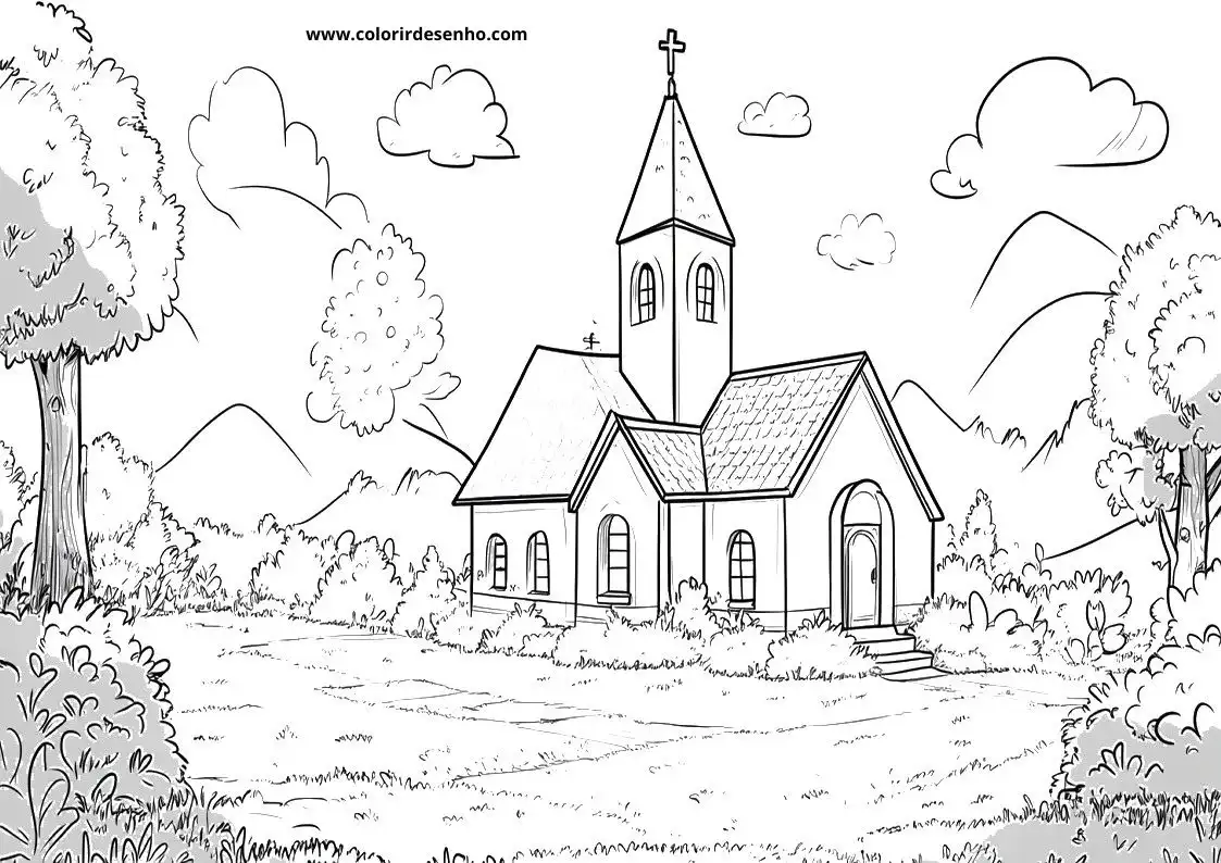 Church Coloring Pages 31