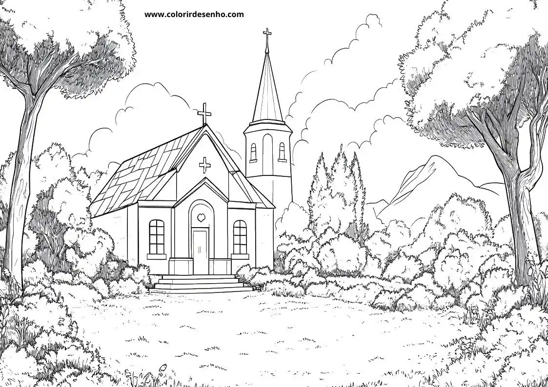 Church Coloring Pages 32