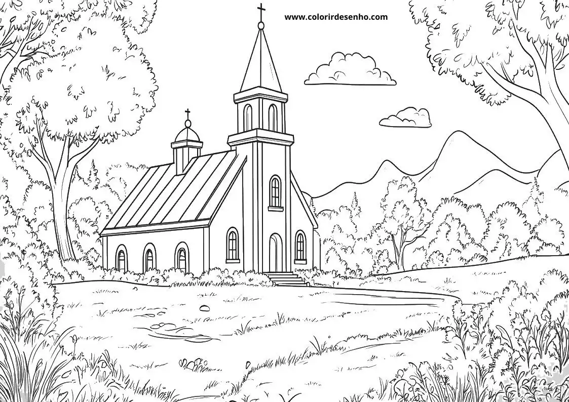 Church Coloring Pages 33