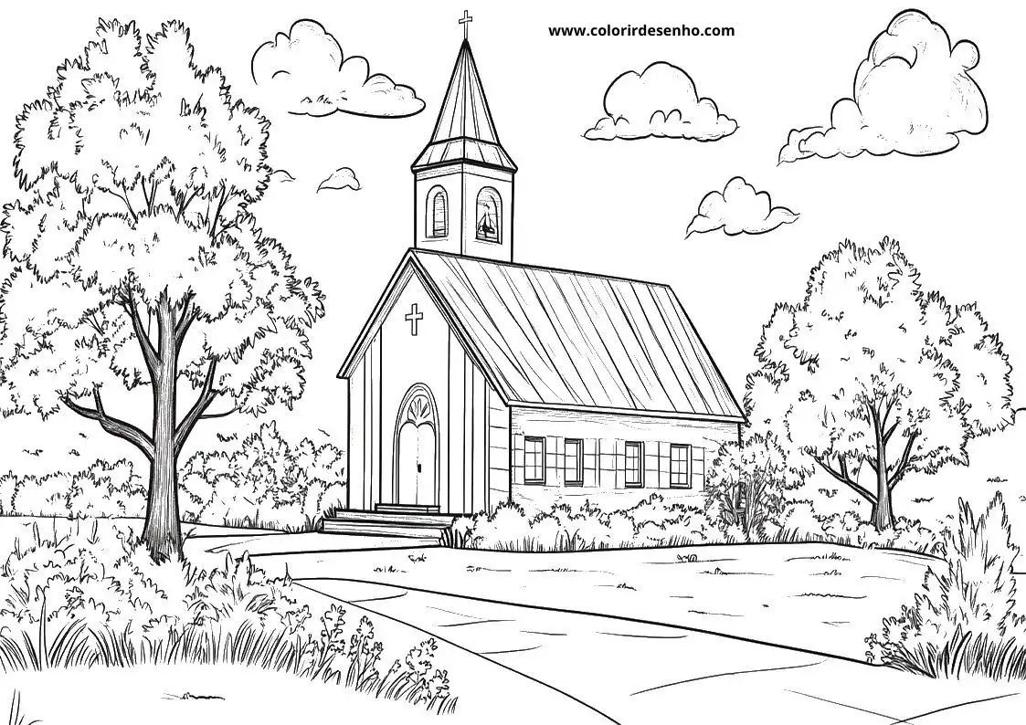 Church Coloring Pages 34