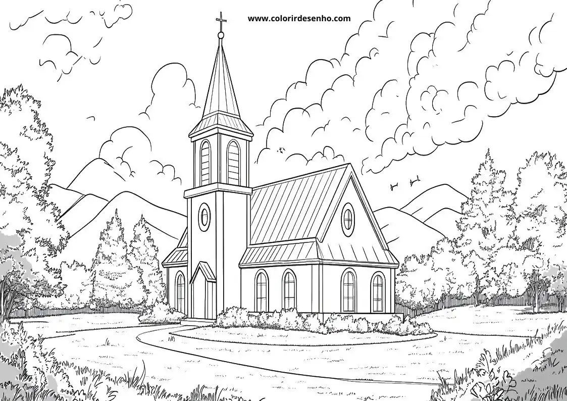 Church Coloring Pages 35