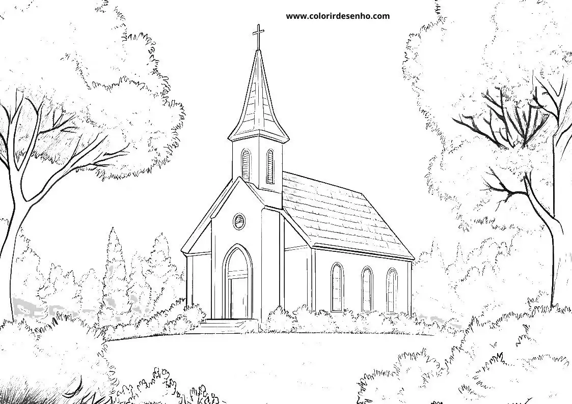 Church Coloring Pages 36