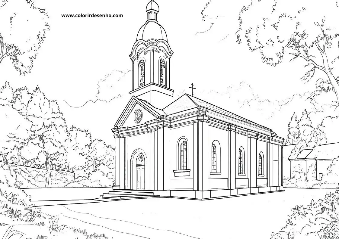 Church Coloring Pages 4