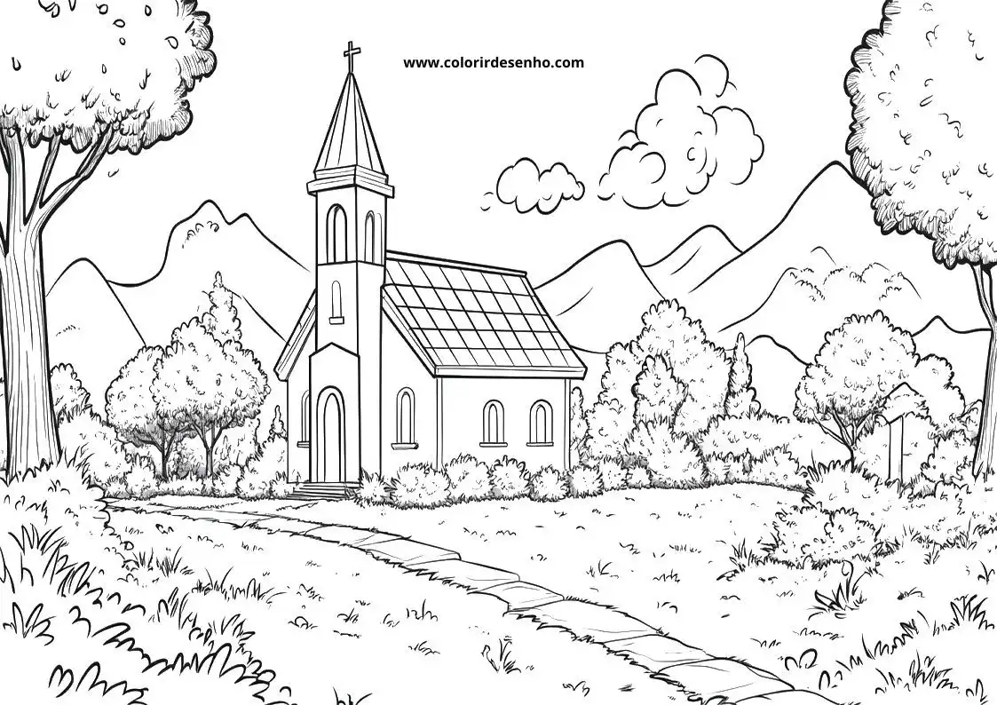 Church Coloring Pages 40