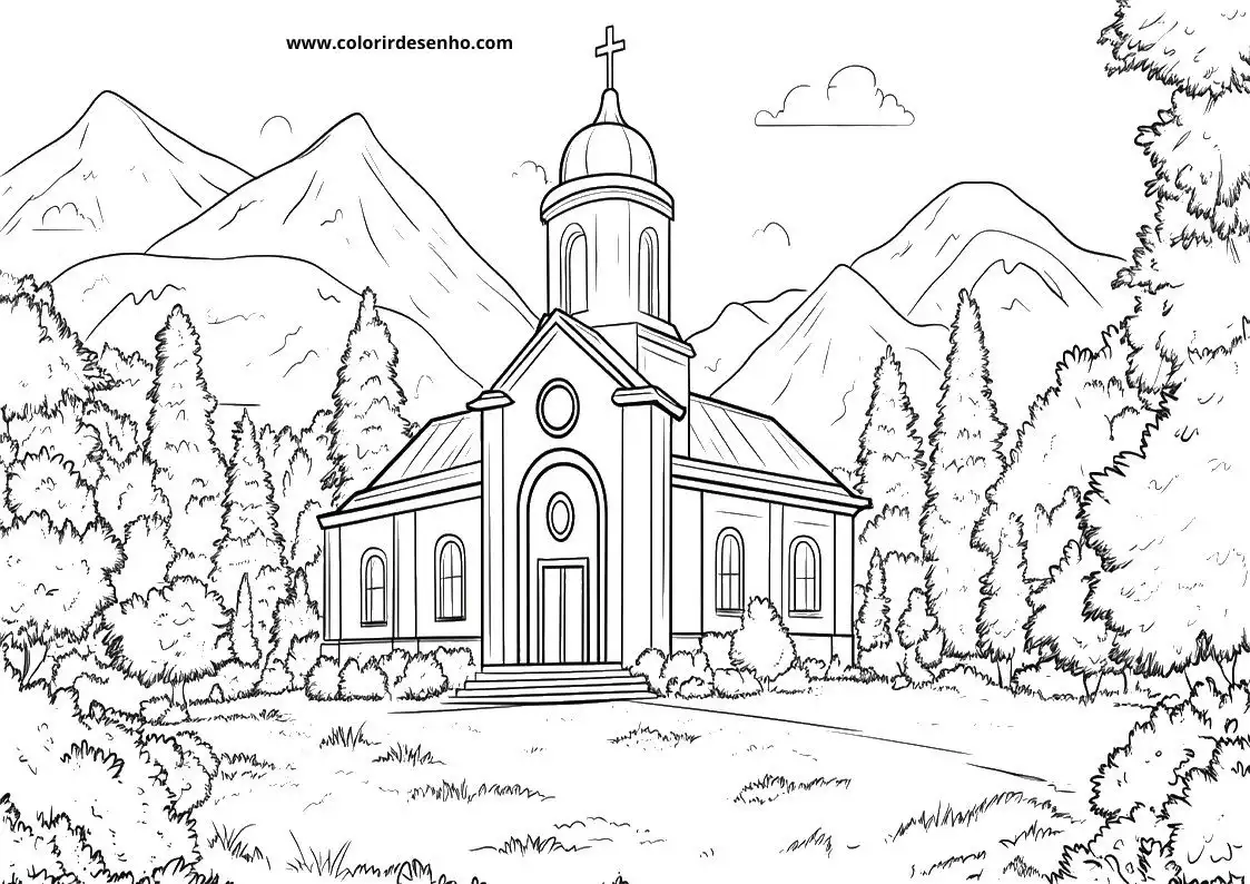 Church Coloring Pages 41