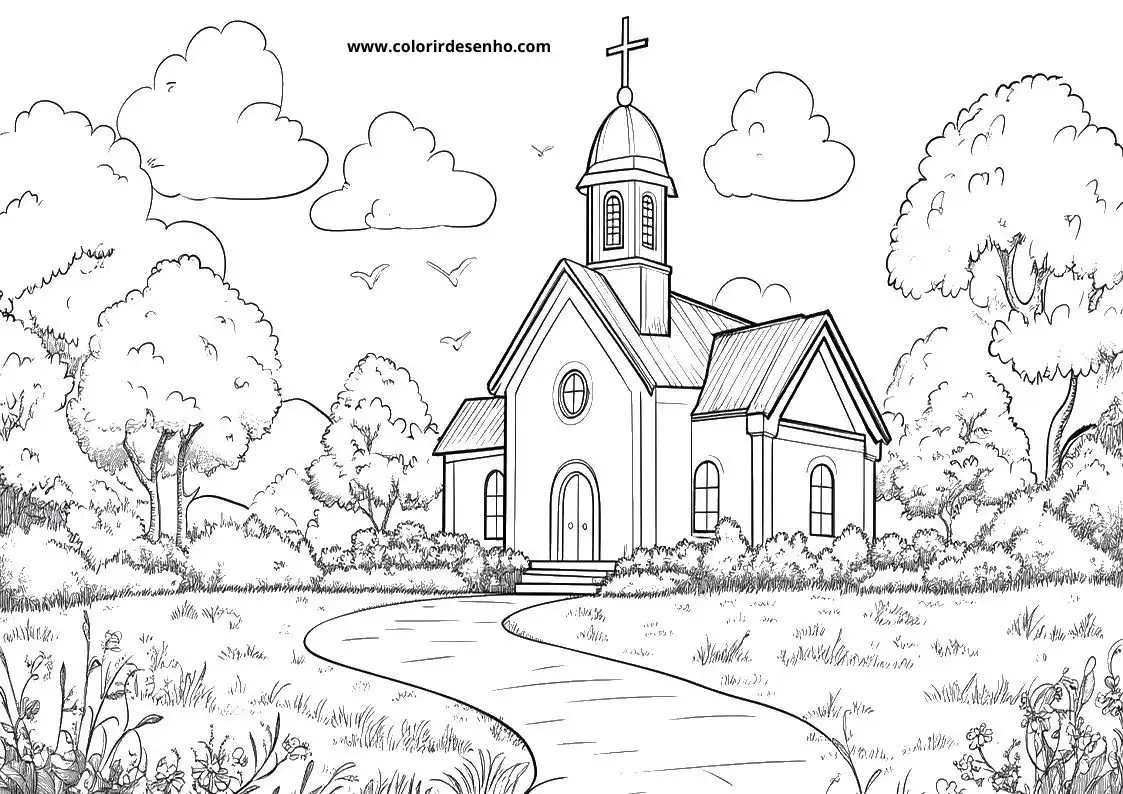 Church Coloring Pages 42