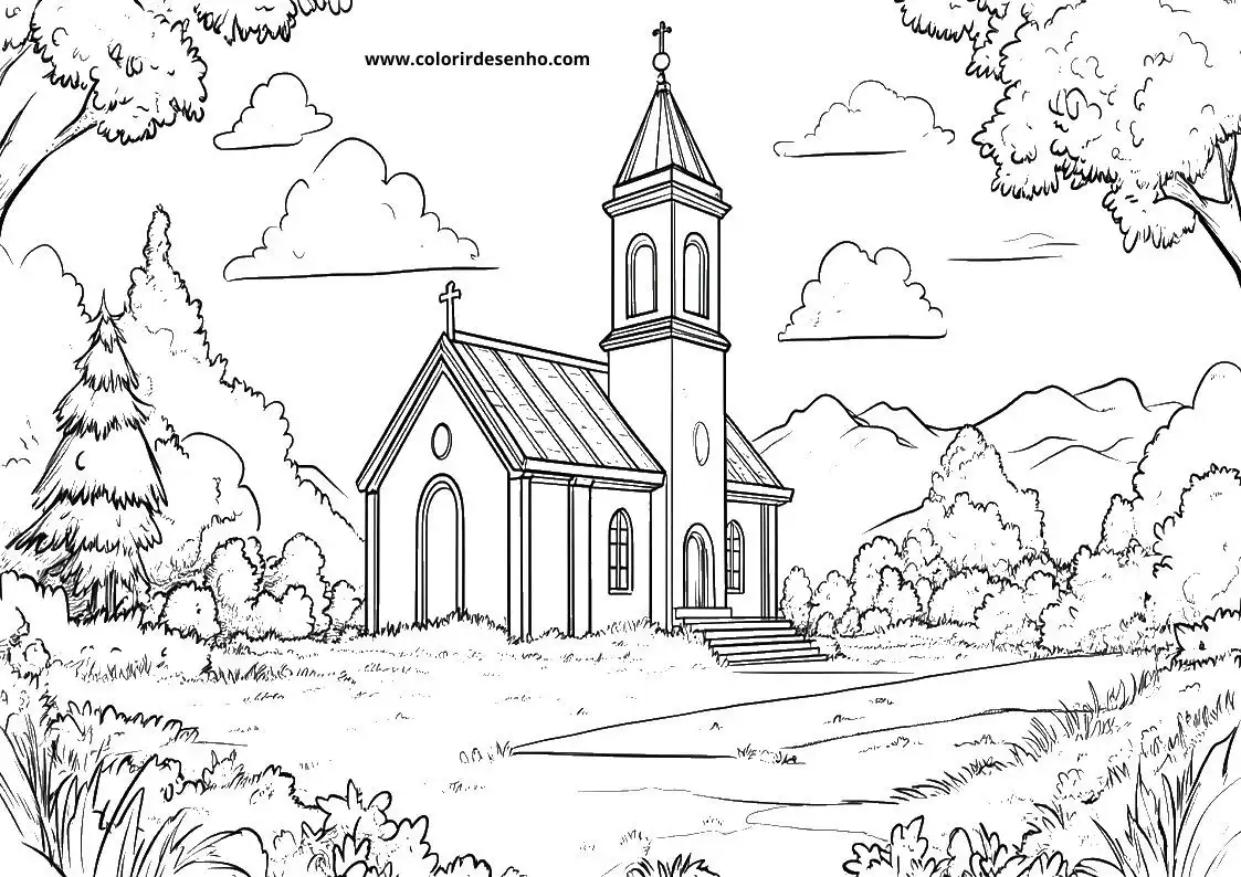 Church Coloring Pages 43