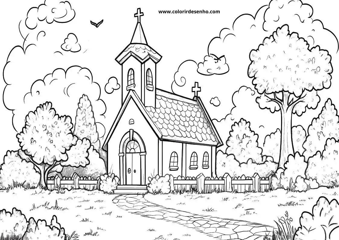 Church Coloring Pages 44