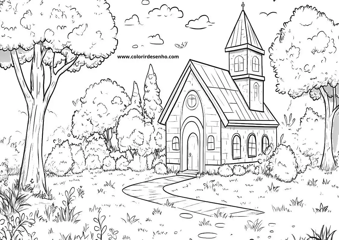 Church Coloring Pages 45