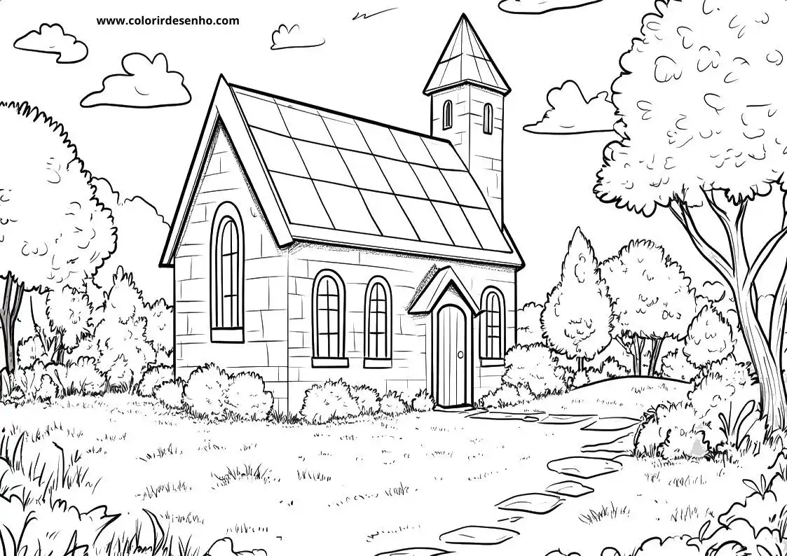 Church Coloring Pages 46