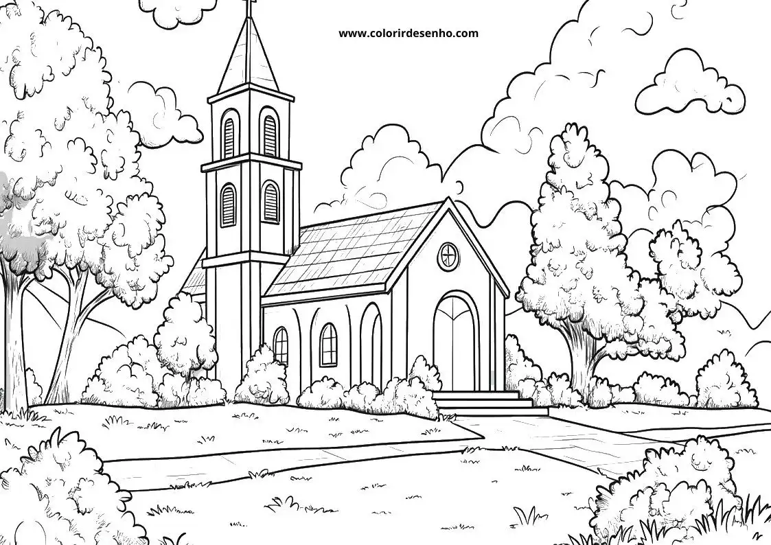 Church Coloring Pages 47