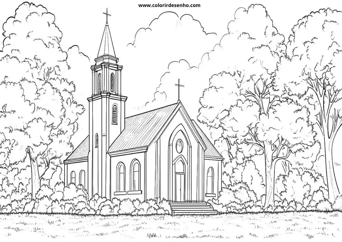 Church Coloring Pages 5