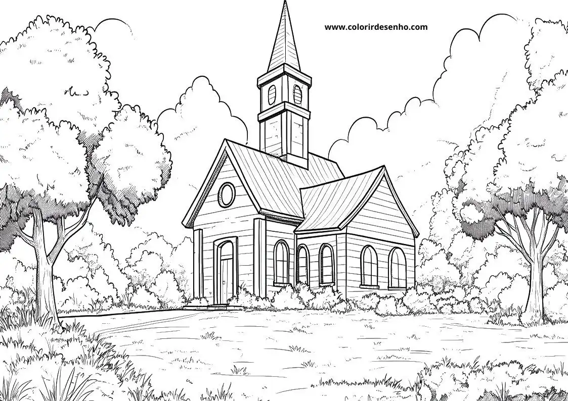 Church Coloring Pages 52