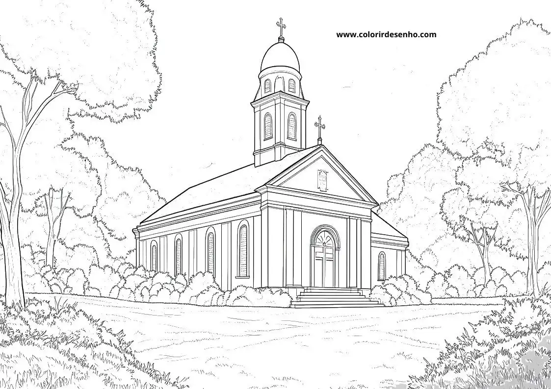 Church Coloring Pages 7