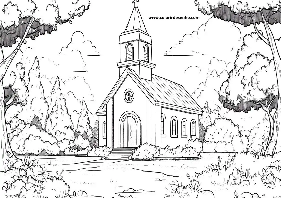 Church Coloring Pages 8