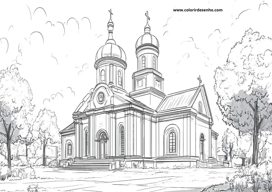 Printable Church Coloring Pages 102