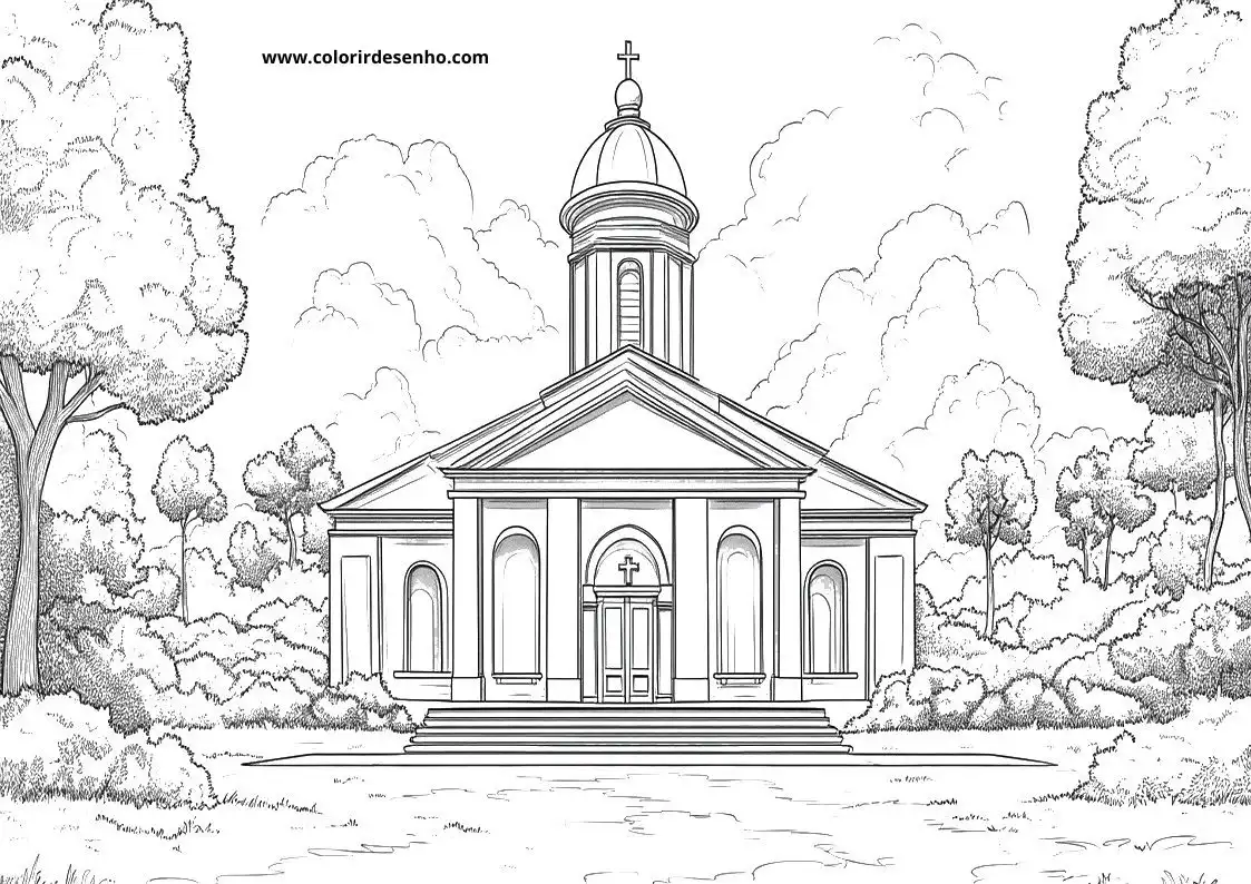 Printable Church Coloring Pages 55