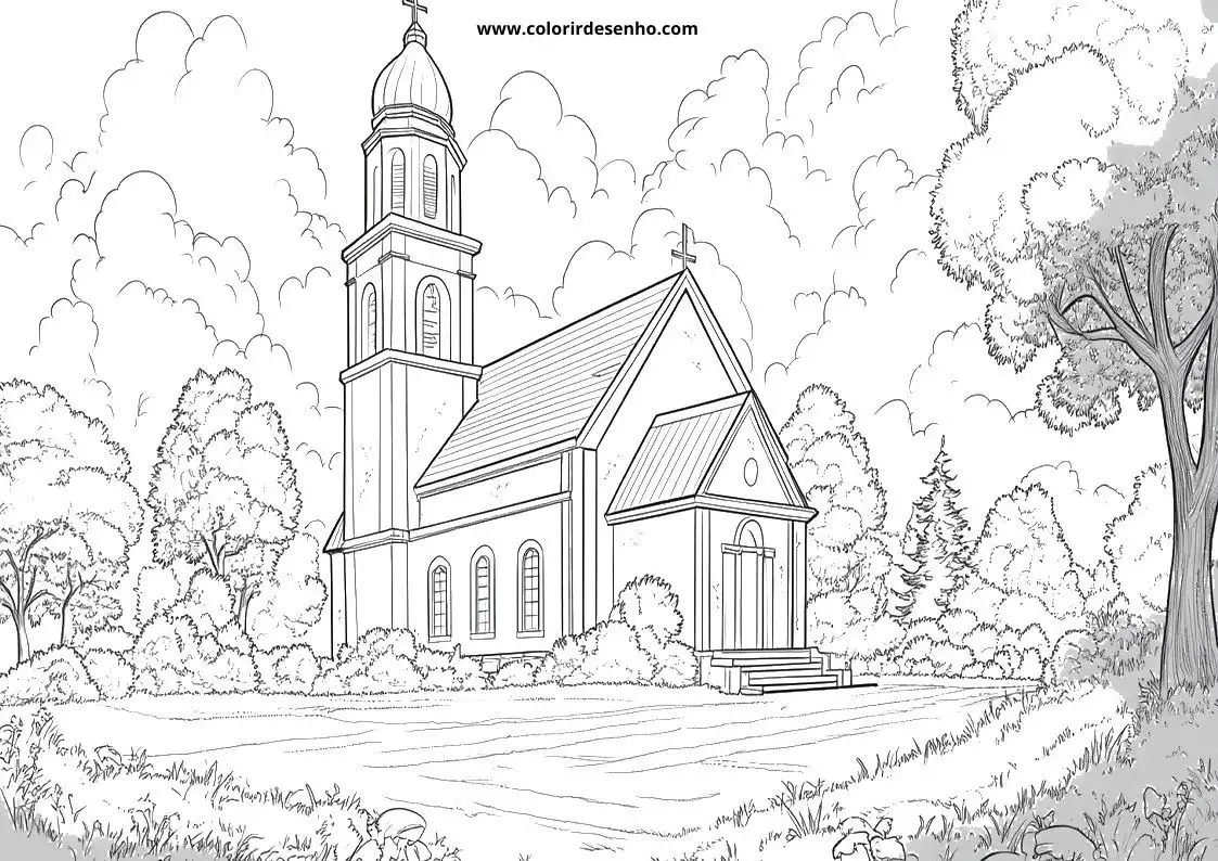 Printable Church Coloring Pages 56