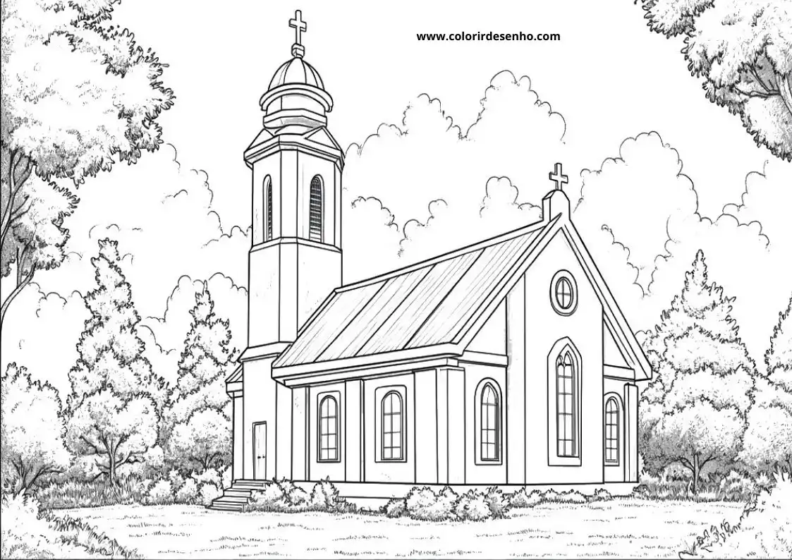 Printable Church Coloring Pages 57